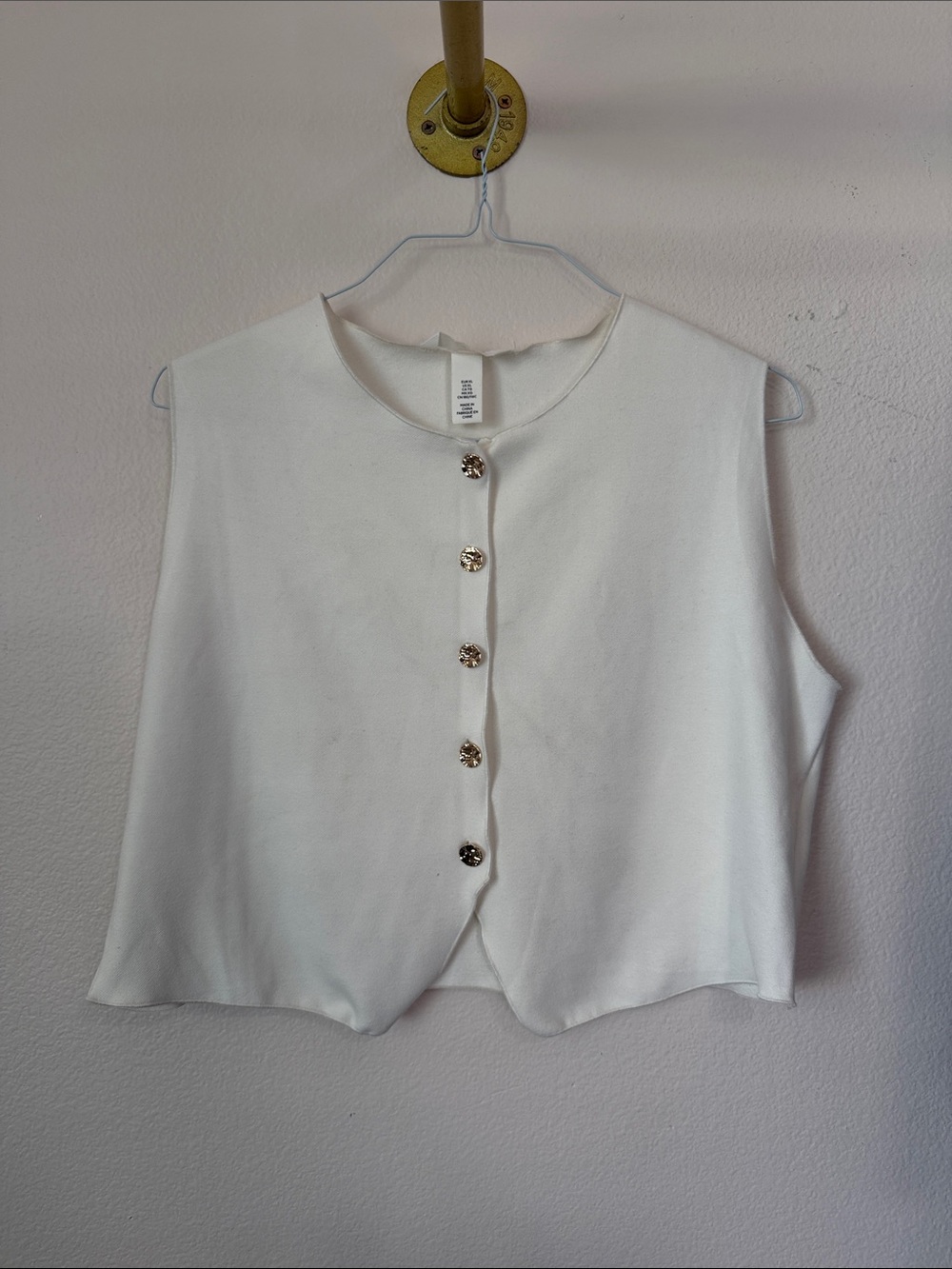 H & M cream vest